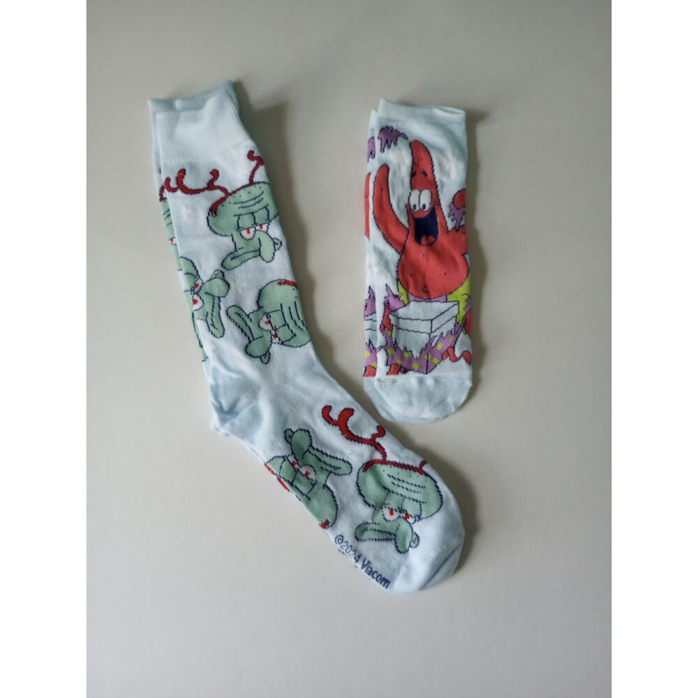 SpongeBob SquarePants NWOT Men's crew sock and low cut socks‎ set of 2 size 6-12
